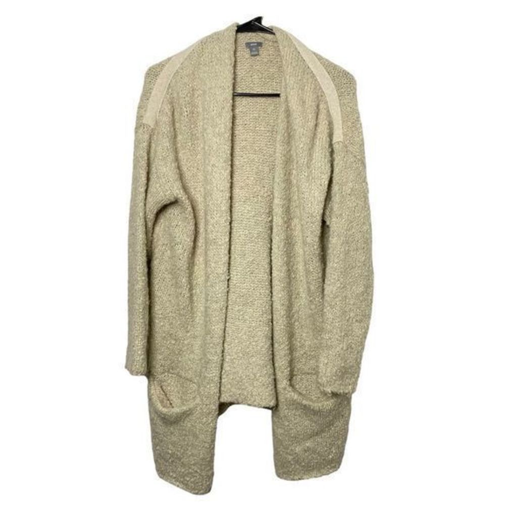 American Eagle Women's Cozy Oversized Cream Knitted Cardigan Size XS/S
